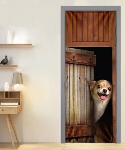 chihuahua vintage door cover 8534