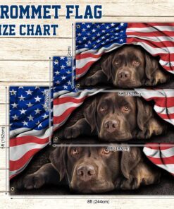 chocolate labrador retriever. american patriot grommet flag thh2903gfv5 2389