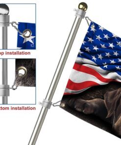 chocolate labrador retriever. american patriot grommet flag thh2903gfv5 3096