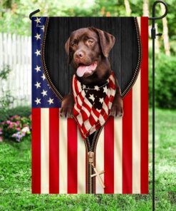 chocolate labrador retriever american patriot flag thn3626fv1 4772