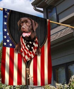 chocolate labrador retriever american patriot flag thn3626fv1 6509