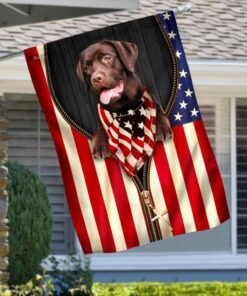 chocolate labrador retriever american patriot flag thn3626fv1 7917