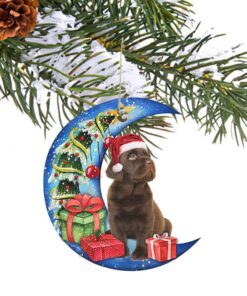 Chocolate Labrador Retriever Christmas Ornament THH3531Ov3