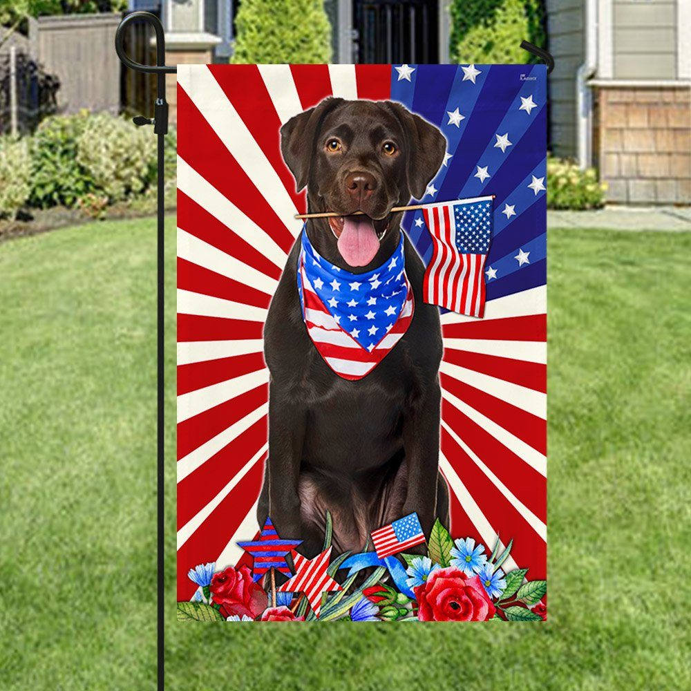 Chocolate Labrador Retriever Dog Flag 4th Of July Independence Day TQN205Fv1 - Image 4