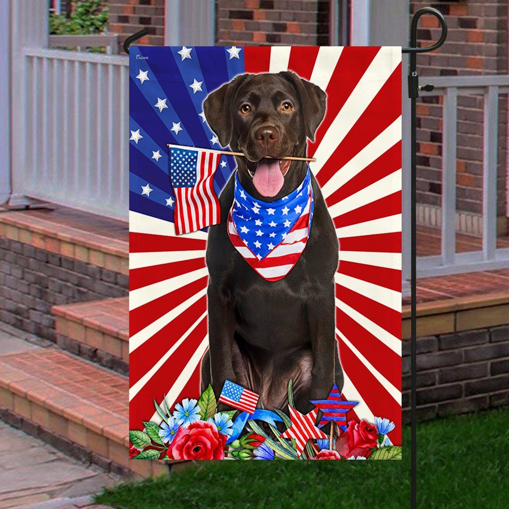 Chocolate Labrador Retriever Dog Flag 4th Of July Independence Day TQN205Fv1 - Image 5