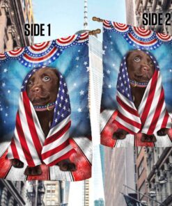 chocolate labrador wrap in glory american flag thb3483f 4473