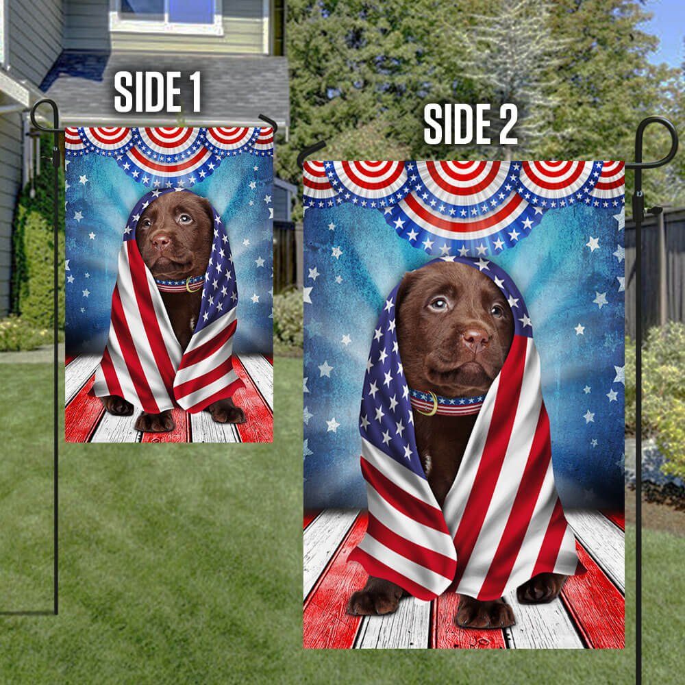 Chocolate Labrador Wrap In Glory American Flag THB3483F - Image 7