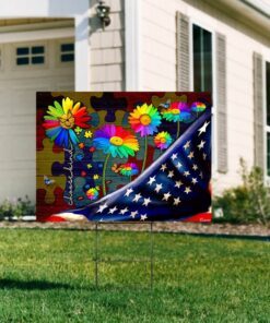choose kind autism yard sign 1436