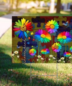 choose kind autism yard sign 3847