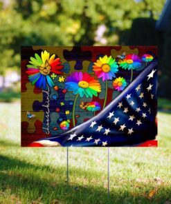 choose kind autism yard sign 5874