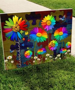 choose kind autism yard sign 7817