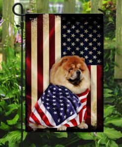 chow chow american patriot flag 3057