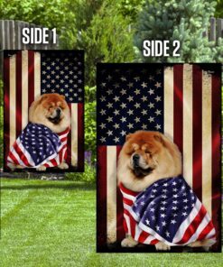 chow chow american patriot flag 6886