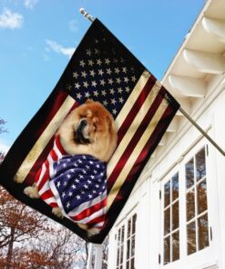 chow chow american patriot flag 7689