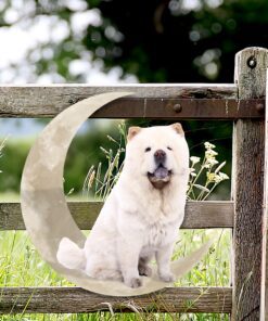 chow chow dog and moon hanging metal sign qnk879msv58 5365