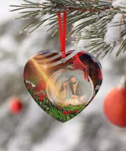 christ is born ceramic ornament 2288