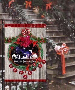 christ the savior is born flag 2189