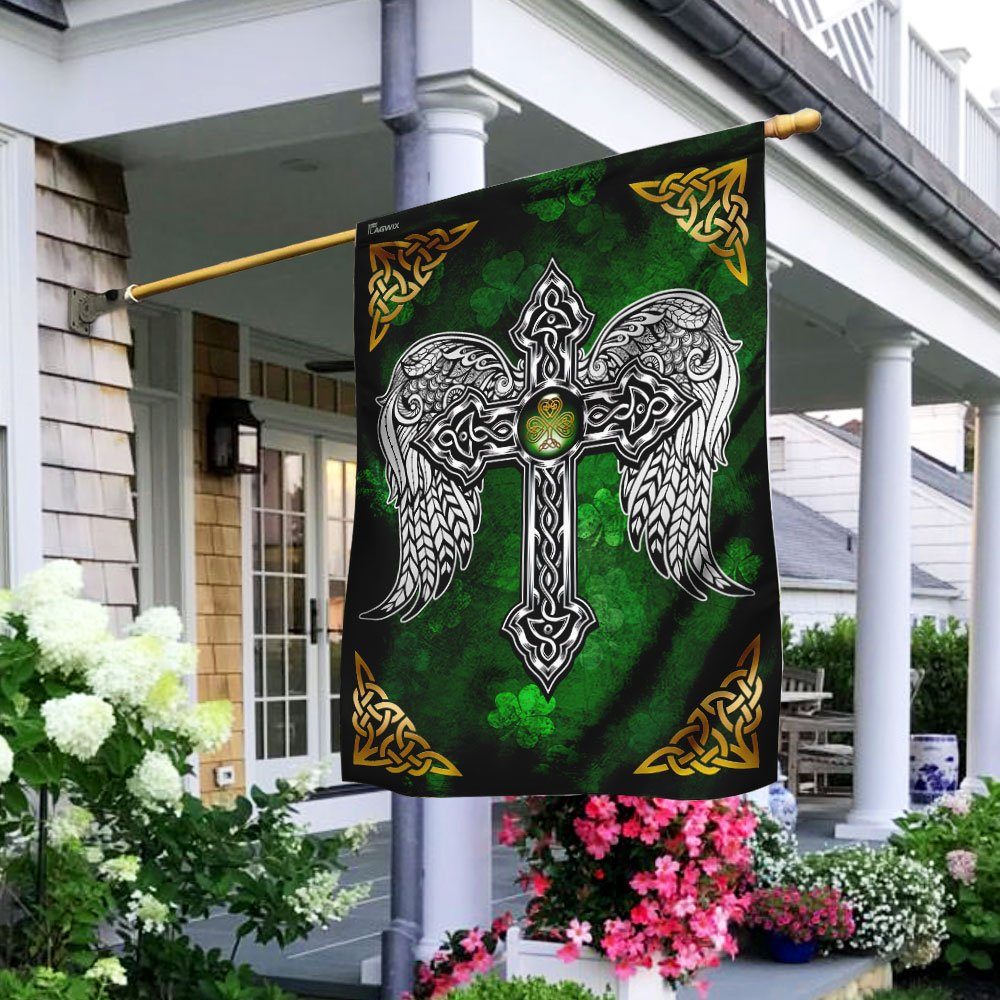 Christian Celtic Cross Saint Patrick's Day Irish Flag