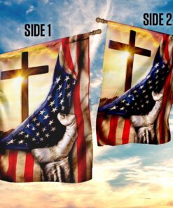 christian cross america u.s. flag 2170