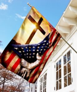 christian cross america u.s. flag 8491