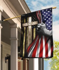 Christian Cross American Flag