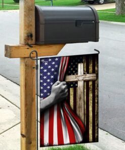 christian cross american flag 8371