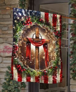 christian cross american flag thh3606f 8439