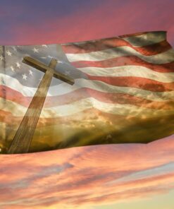 Christian Cross American Flag TPT101GF