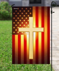 christian cross american us flag 6371