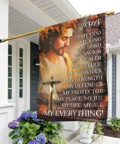 Christian Cross Flag Fall For Jesus He Never Leaves DBD2902F