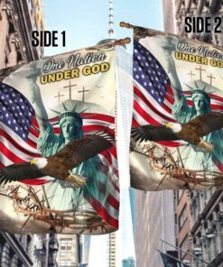 christian cross flag one nation under god ddh2908f 5081