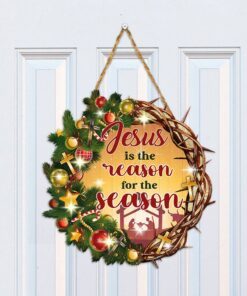 Christian Custom Wooden Sign Jesus Is The Reason For The Season DBD2945WD