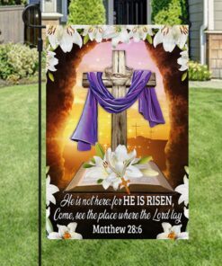 christian easter flag he is not here for he is risen, as he said ddh3328f 1542