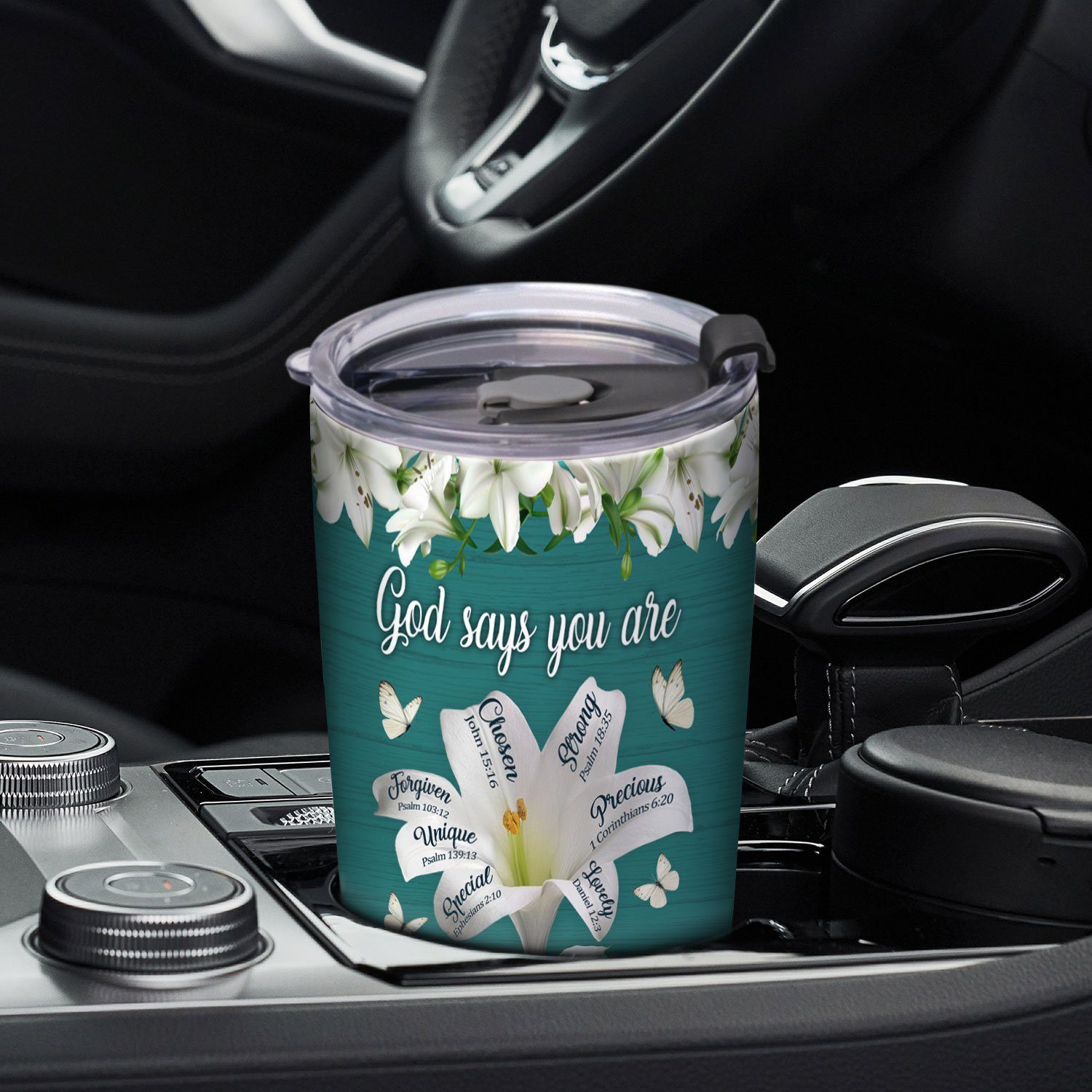 Christian Faith Tumbler God Says You Are Lily Flower Tumbler 20oz MLN479TU - Image 4