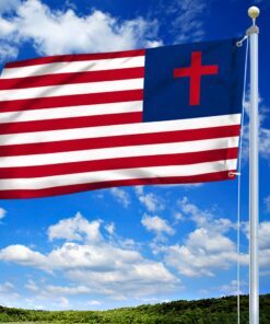 christian flag american christian grommet flag qtr270gf 2655