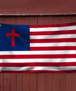 christian flag american christian grommet flag qtr270gf 8753