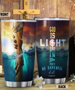 christian tumbler 20 oz god is light, in him there is no darkness at all bnn433tu 4315