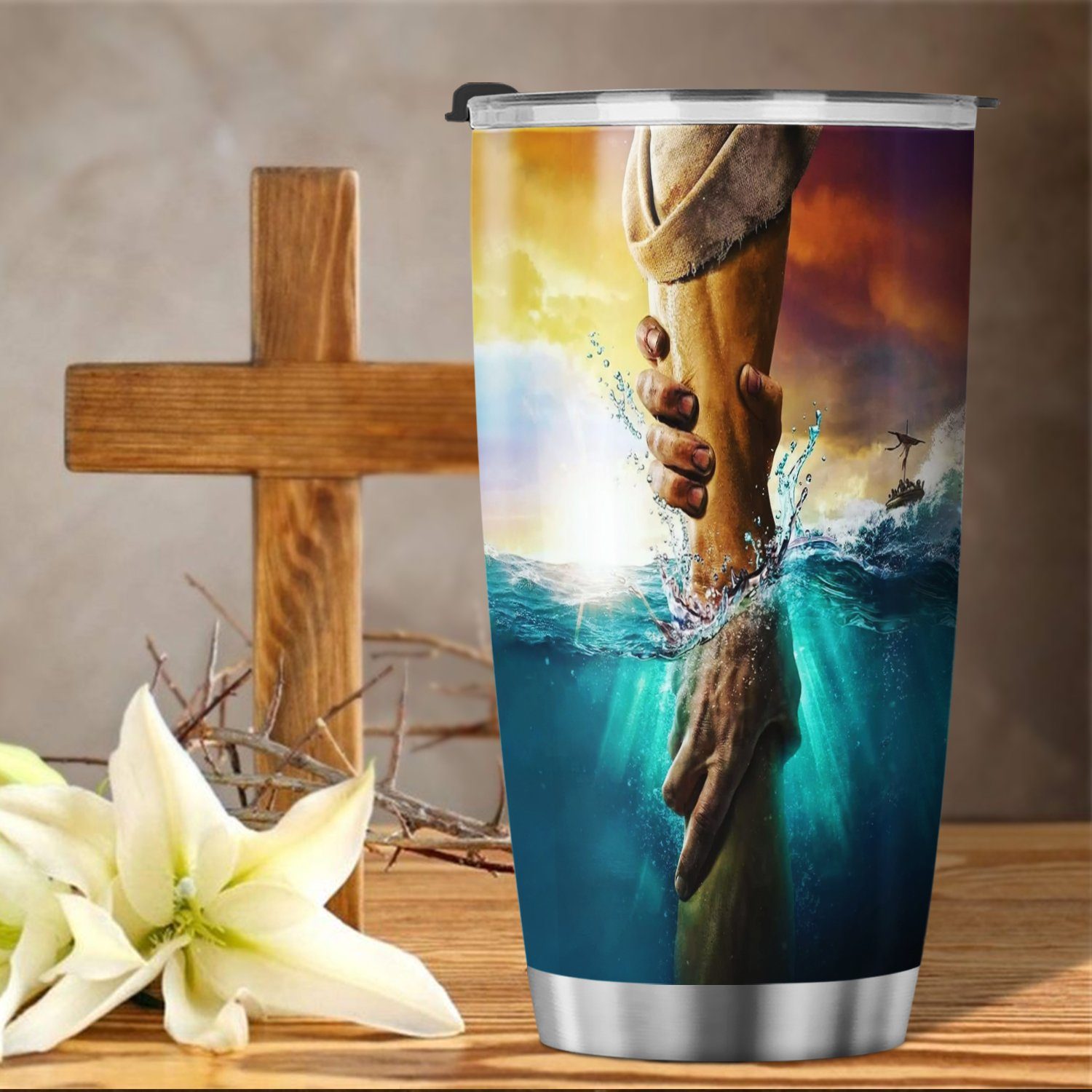 Christian Tumbler 20 Oz God is Light, In Him There Is No Darkness At All BNN433TU - Image 4