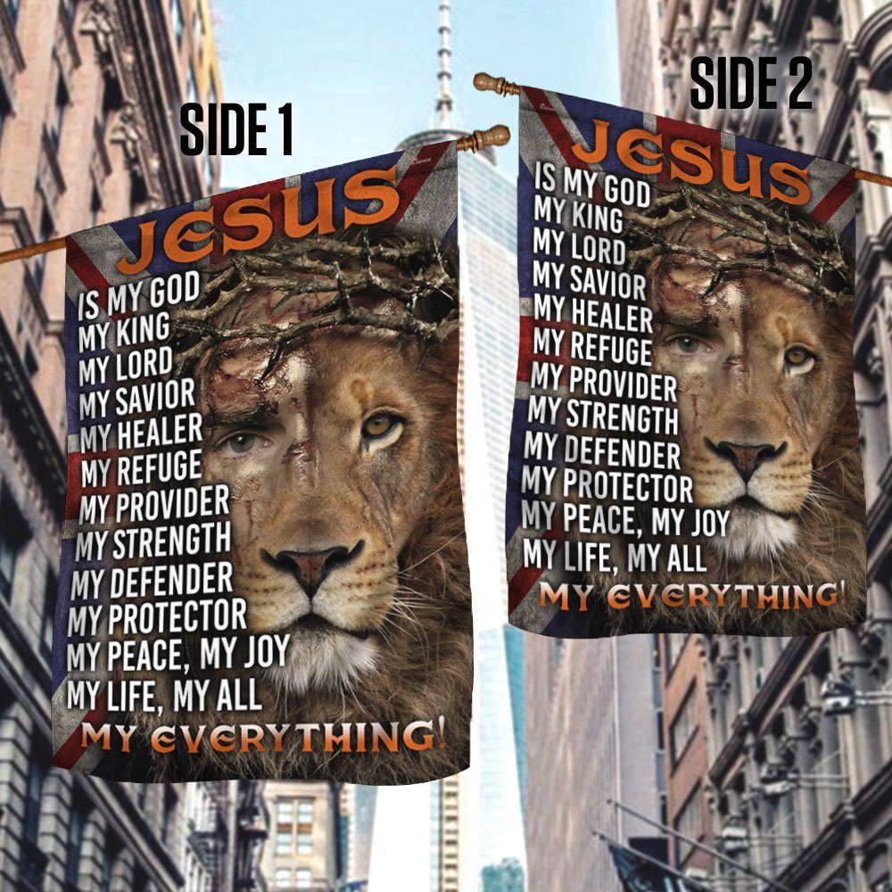 Christian UK Flag Jesus Lion Of Judah, My Everything DDH2835F - Image 3