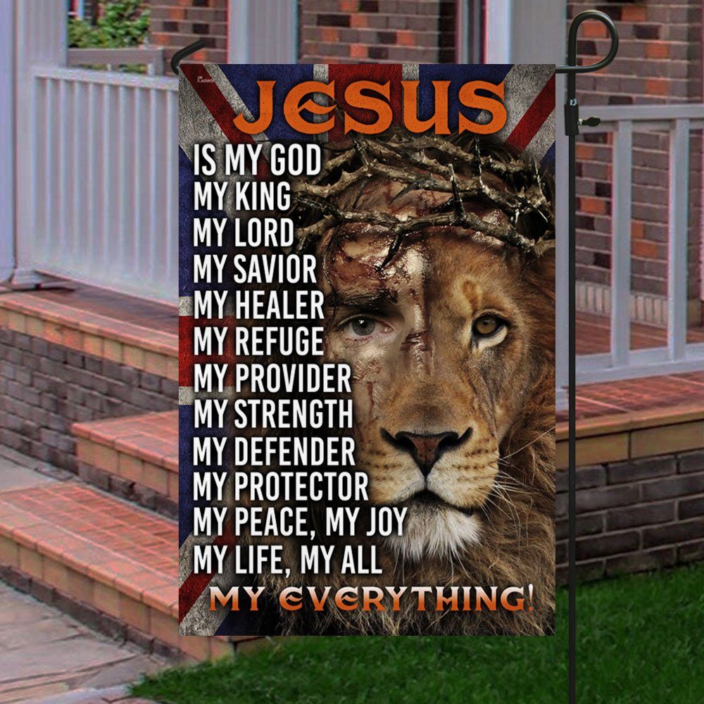 Christian UK Flag Jesus Lion Of Judah, My Everything DDH2835F - Image 5