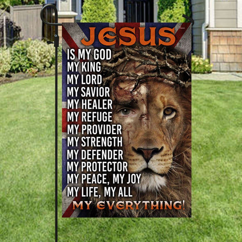 Christian UK Flag Jesus Lion Of Judah, My Everything DDH2835F - Image 4