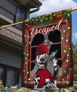 christmas flag escaped dalmatian tty324f 2683