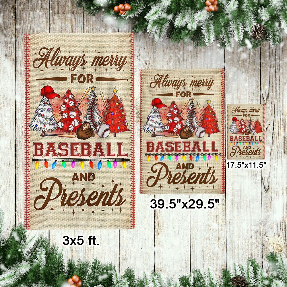 Christmas Baseball Flag Always Merry For Baseball And Present LNT684F - Image 7