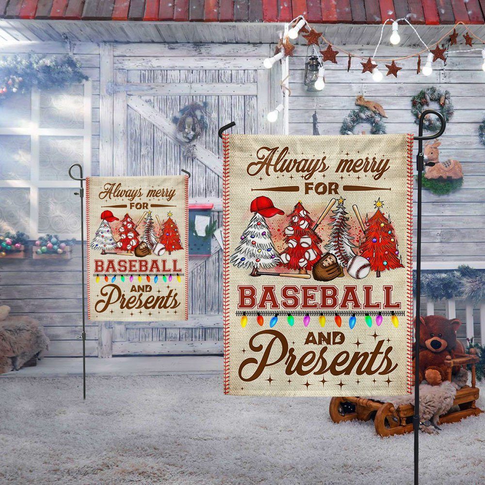 Christmas Baseball Flag Always Merry For Baseball And Present LNT684F - Image 5