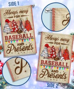 christmas baseball flag always merry for baseball and present lnt684f 6900