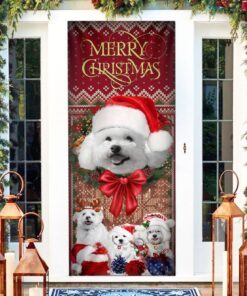 Christmas Begins With Bichon Frise Door Cover