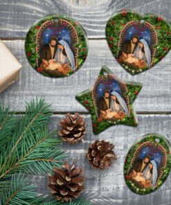 christmas begins with christ ceramic ornament 4081