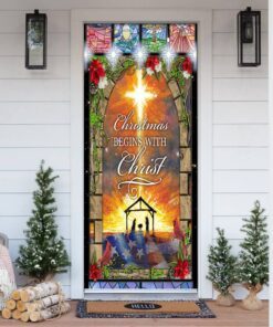 Christmas Begins With Christ Door Cover