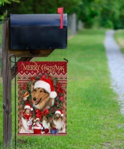 christmas begins with rough collie flag 1169