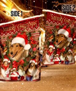 christmas begins with rough collie flag 4632